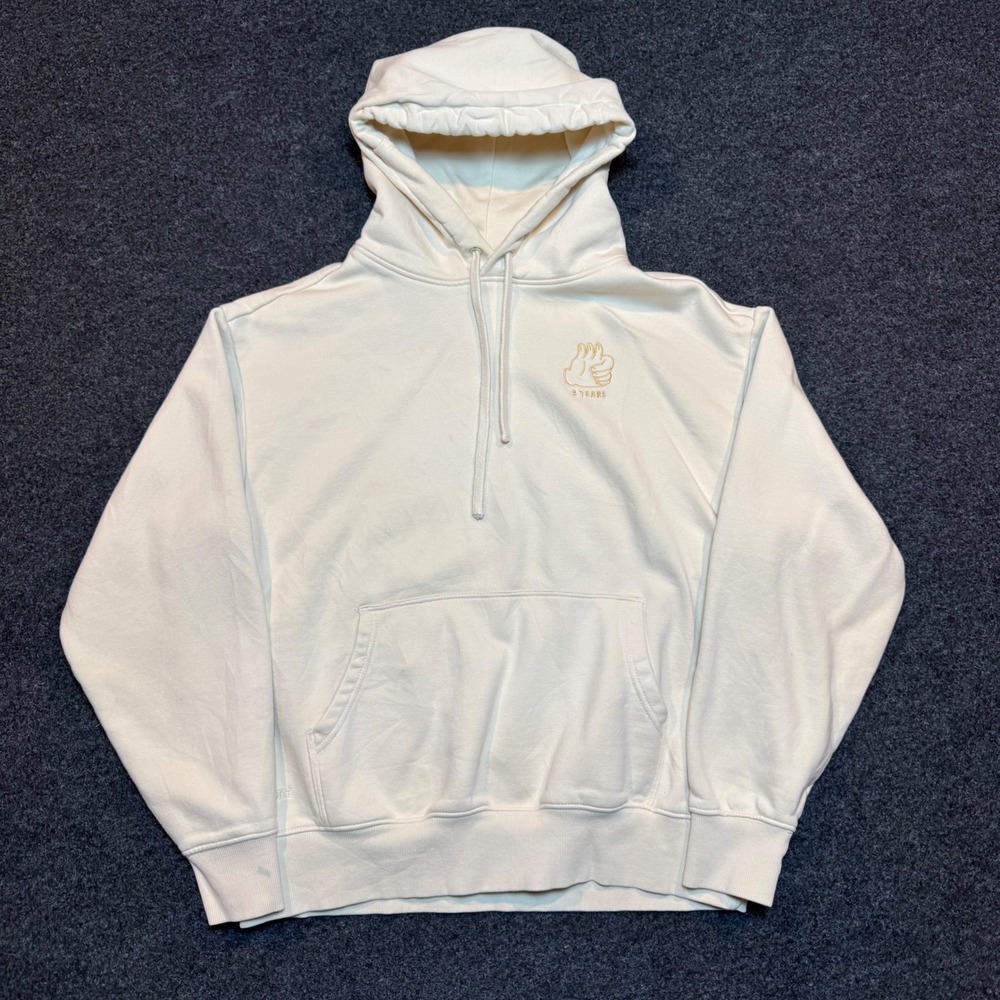 AS Colour Heavy Hood Sweatshirt Cream Graphic Pullover XS 3 Years Front Logo